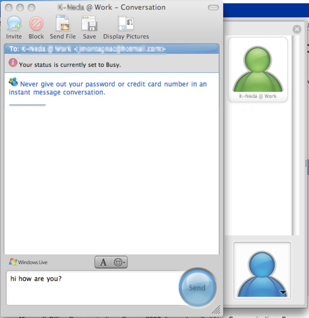 Hotmail messenger chat